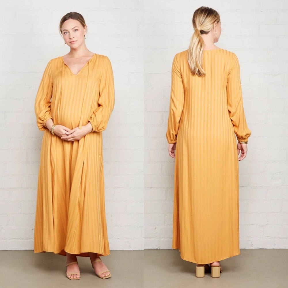 Rachel Pally Crepe Manon Dress in Marigold Yellow